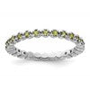 Sterling Silver Stackable Expressions Peridot Ring