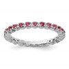 Sterling Silver Stackable Expressions Pink Tourmaline Ring