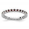 Sterling Silver Stackable Expressions Garnet Ring