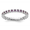 Sterling Silver Stackable Expressions Amethyst Ring