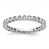 Sterling Silver Stackable Expressions White Topaz Ring