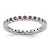 Sterling Silver Stackable Expressions Rhodolite Garnet Ring