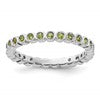 Sterling Silver Stackable Expressions Peridot Ring