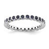 Sterling Silver Stackable Expressions Created Sapphire Ring