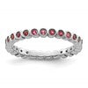 Sterling Silver Stackable Expressions Pink Tourmaline Ring