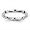 Sterling Silver Stackable Expressions Garnet Ring