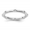 Sterling Silver Stackable Expressions White Topaz Ring