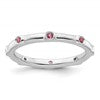 Sterling Silver Stackable Expressions Pink Tourmaline Ring