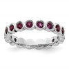 Sterling Silver Stackable Expressions Rhodolite Garnet Ring