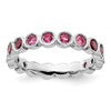 Sterling Silver Stackable Expressions Pink Tourmaline Ring