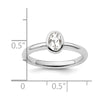 Sterling Silver Stackable Expressions Oval White Topaz Ring