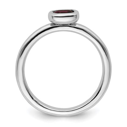 SSr Stackable Expressions Cushion Cut Rhodolite Garnet Ring