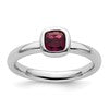 SSr Stackable Expressions Cushion Cut Rhodolite Garnet Ring
