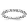 Sterling Silver Stackable Expressions White Topaz & Diamond Ring