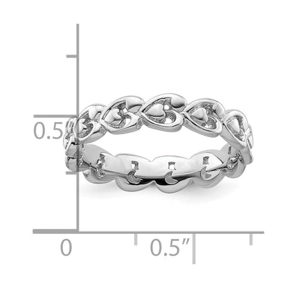 Sterling Silver Stackable Expressions Polished Heart Ring