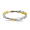 Sterling Silver Stackable Expressions Twisted Yellow Enameled Ring