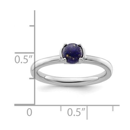 Sterling Silver Stackable Expressions Polished Blue Lapis Ring