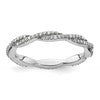 Sterling Silver Stackable Expressions Polished Diamond Ring