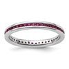 Sterling Silver Stackable Expressions Polished Created Ruby Ring