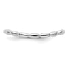 Sterling Silver Stackable Expressions Polished Rhodium-plate Wave Ring