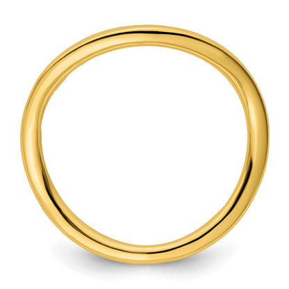Sterling Silver Stackable Expressions Polished Gold-plated Wave Ring