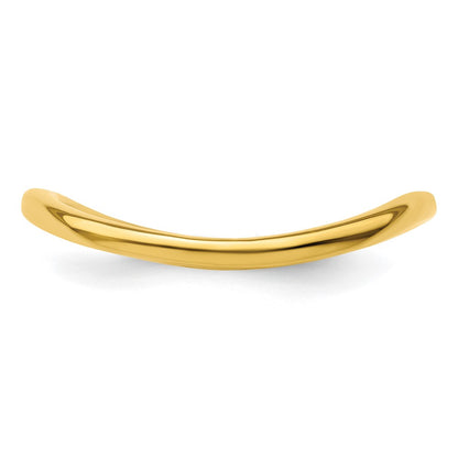 Sterling Silver Stackable Expressions Polished Gold-plated Wave Ring