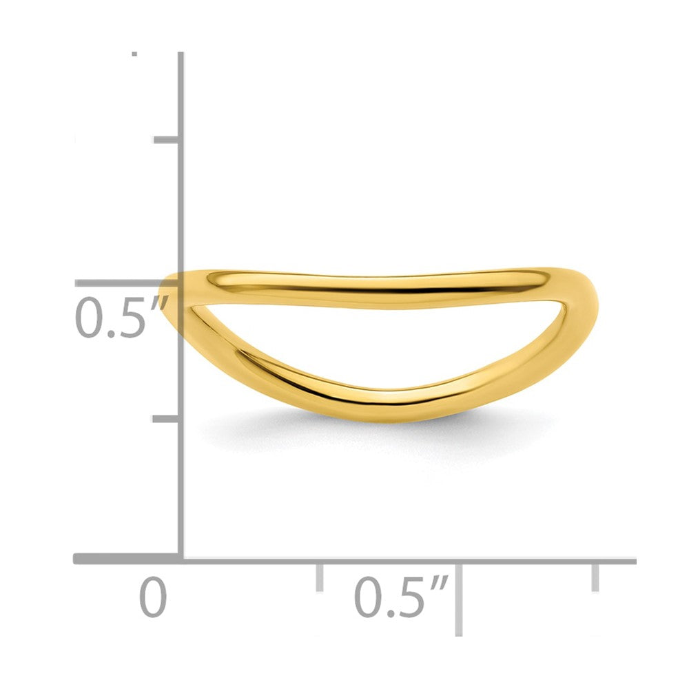 Sterling Silver Stackable Expressions Polished Gold-plated Wave Ring