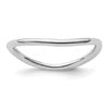 Sterling Silver Stackable Expressions Polished Rhodium-plate Wave Ring