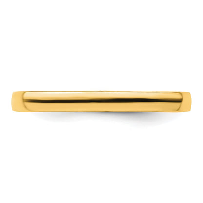 Sterling Silver Stackable Expressions Polished Gold-plated Square Ring