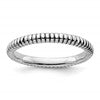 Sterling Silver Stackable Expressions Antiqued Ring