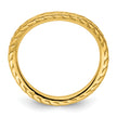 Sterling Silver Stackable Expressions Polished Gold-plated Wave Ring