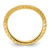 Sterling Silver Stackable Expressions Polished Gold-plated Wave Ring