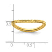 Sterling Silver Stackable Expressions Polished Gold-plated Wave Ring