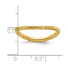 Sterling Silver Stackable Expressions Polished Gold-plated Wave Ring