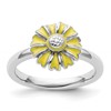 Sterling Silver Stackable Expressions Daisy Ring