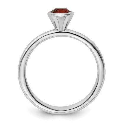 Sterling Silver Stackable Expressions High 5mm June Crystal Ring