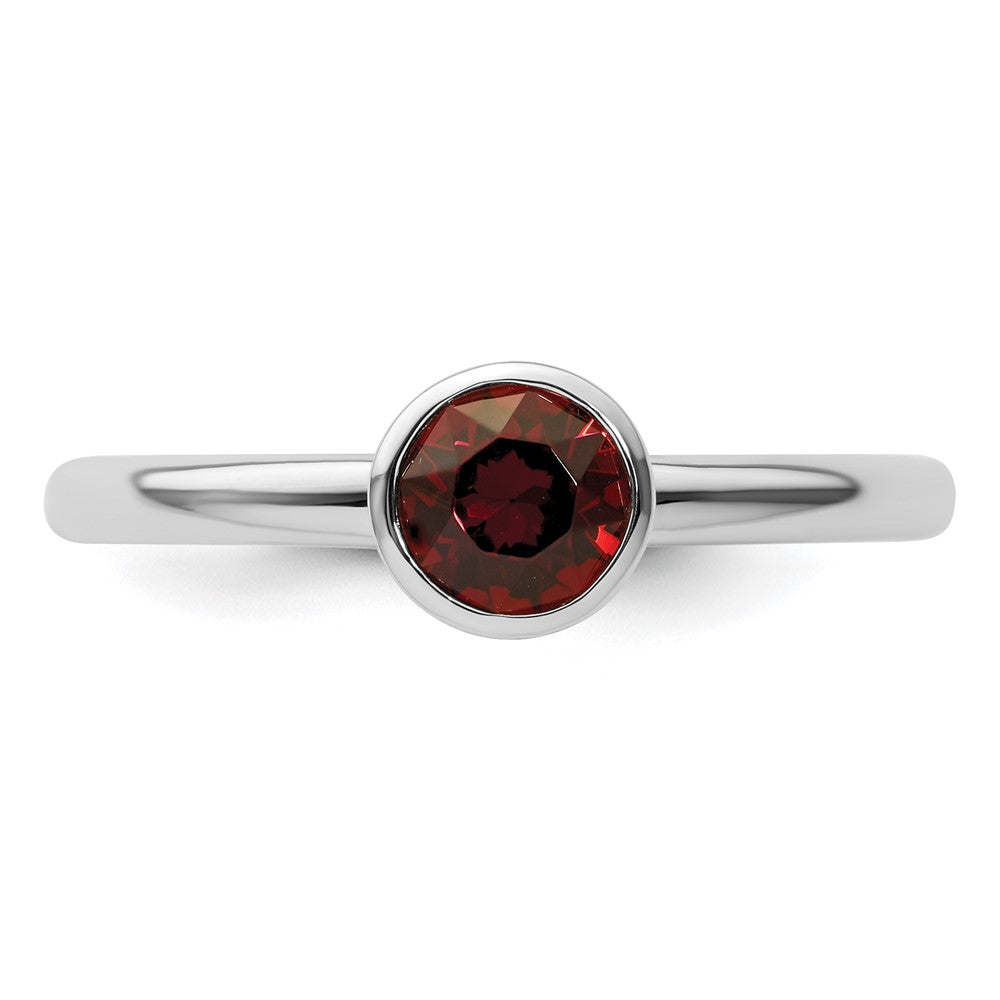 Sterling Silver Stackable Expressions High 5mm June Crystal Ring