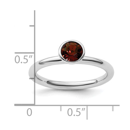 Sterling Silver Stackable Expressions High 5mm June Crystal Ring