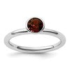 Sterling Silver Stackable Expressions High 5mm June Crystal Ring