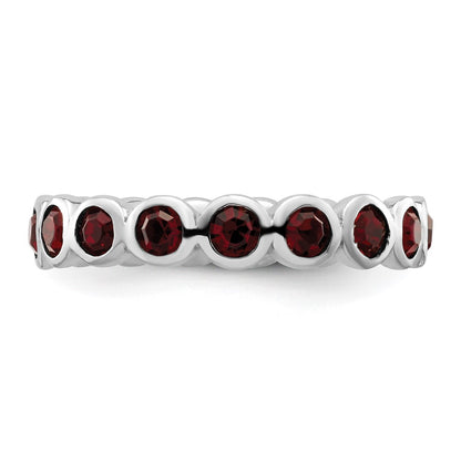 Sterling Silver Stackable Expressions January Crystal Ring