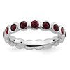 Sterling Silver Stackable Expressions February Crystal Ring