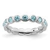 Sterling Silver Stackable Expressions March Crystal Ring