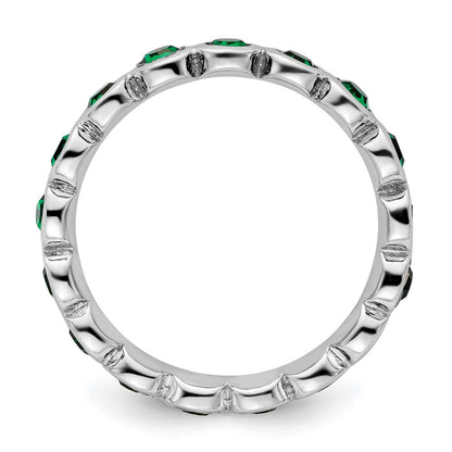 Sterling Silver Stackable Expressions May Crystal Ring