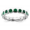 Sterling Silver Stackable Expressions May Crystal Ring