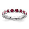 Sterling Silver Stackable Expressions July Crystal Ring