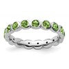 Sterling Silver Stackable Expressions August Crystal Ring