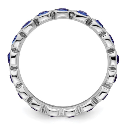 Sterling Silver Stackable Expressions September Crystal Ring