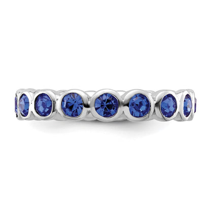 Sterling Silver Stackable Expressions September Crystal Ring