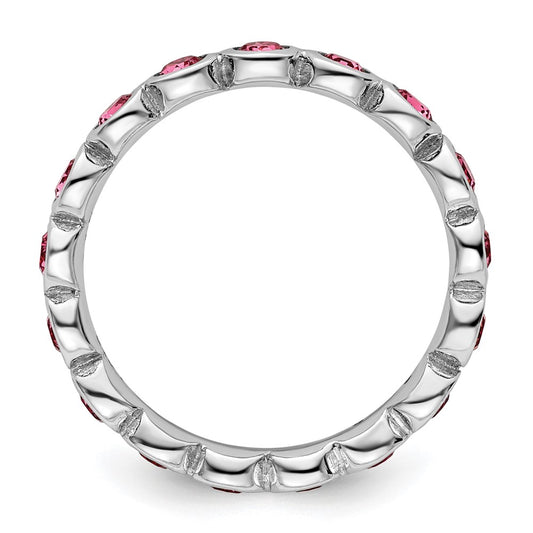 Sterling Silver Stackable Expressions October Crystal Ring