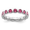 Sterling Silver Stackable Expressions October Crystal Ring